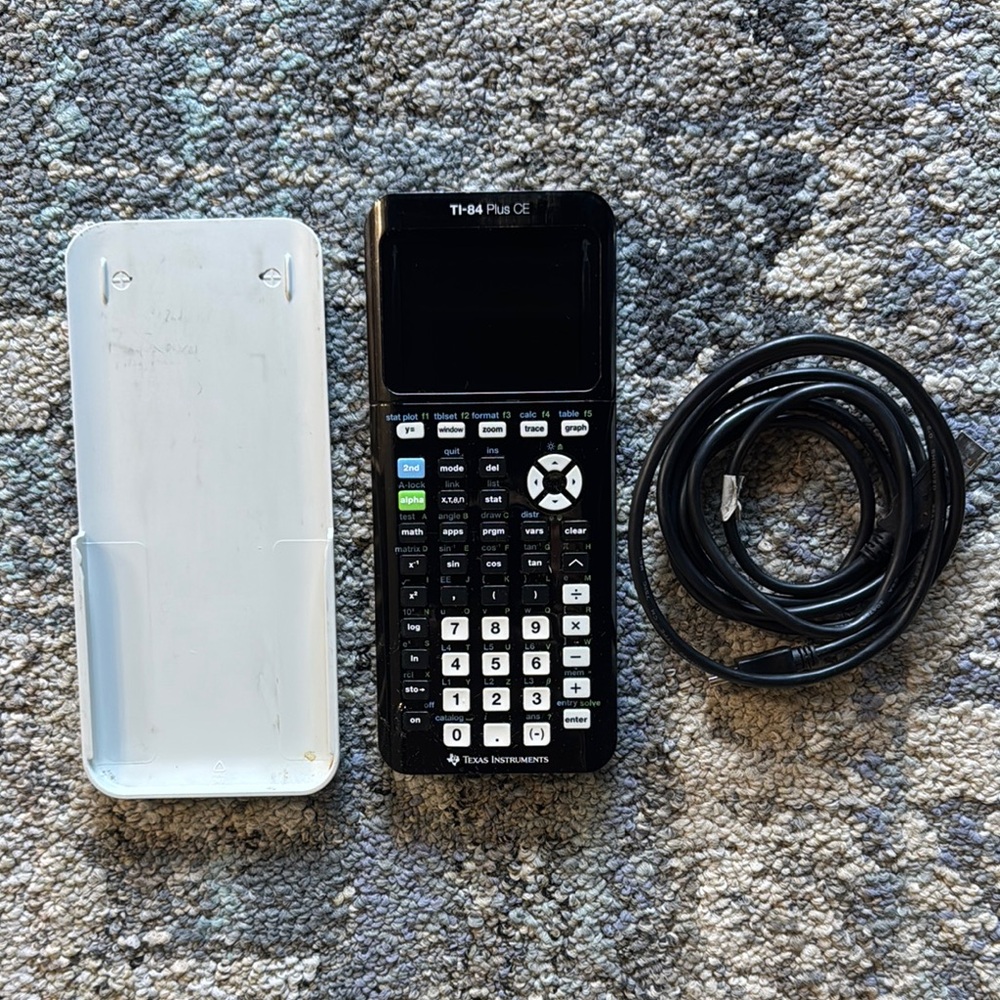 Texas Instruments Black and White TI-84 Plus CE Set